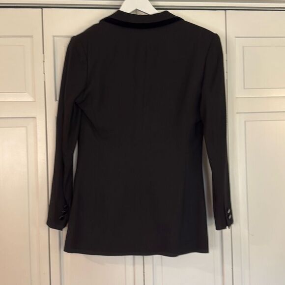 Liz Claiborne Collection Vintage 100% wool velvet trim blazer 6 - Picture 8 of 9